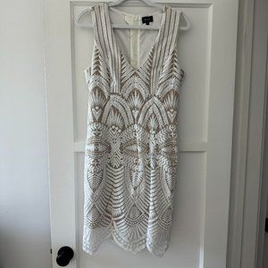 Bardot Embroidered Lace Dress in White by Revolve.com